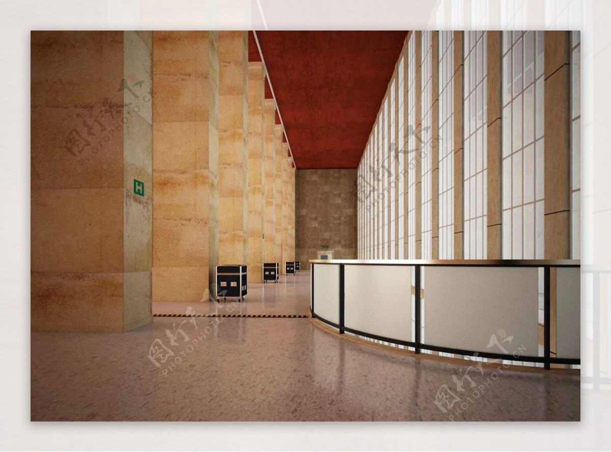 展厅一角设计3d模型源文件图片
