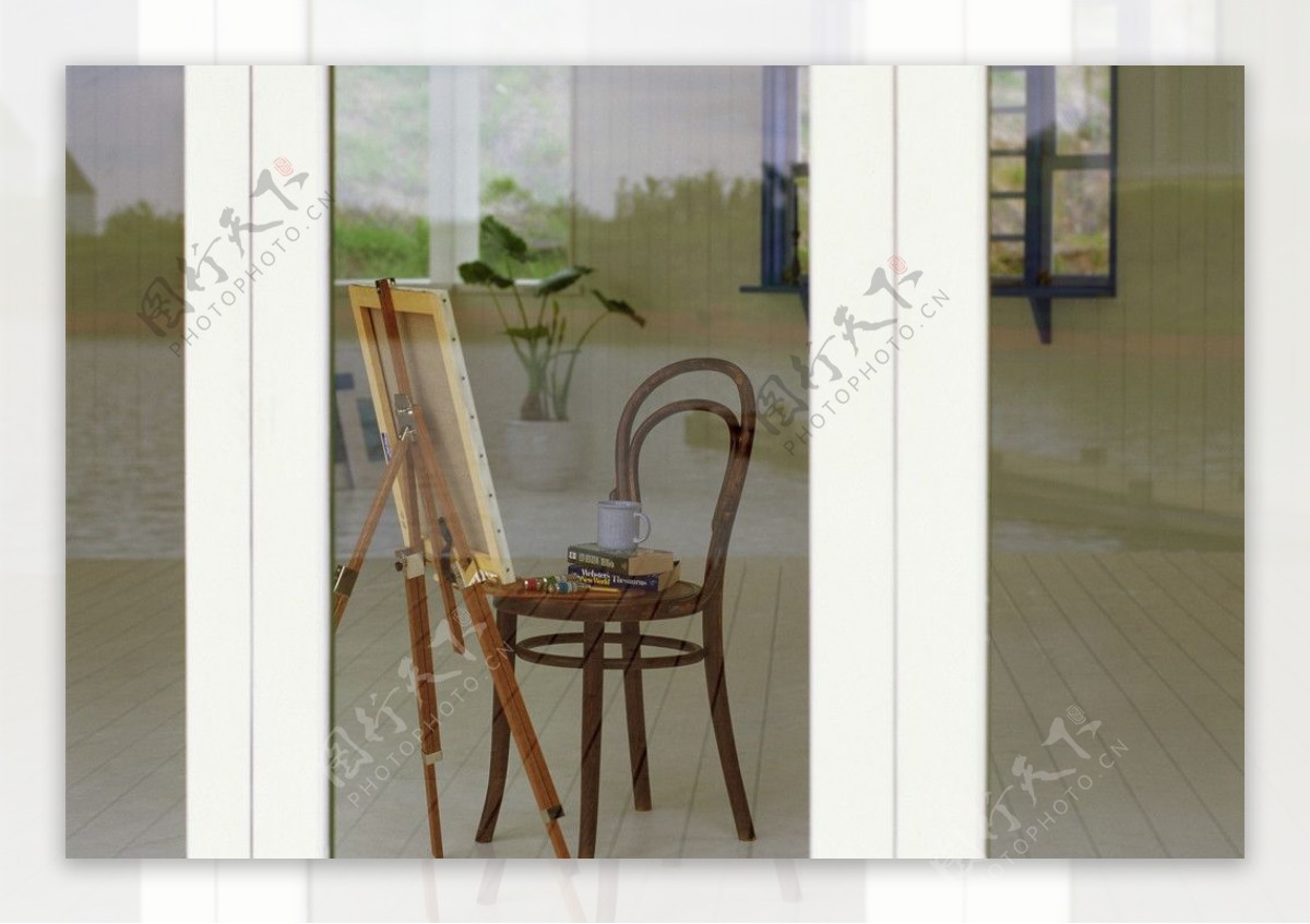 门内画板椅子图片