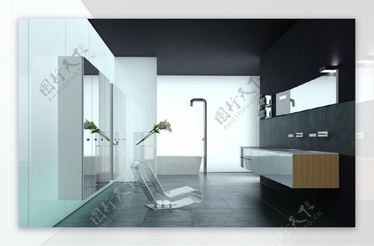 3D浴室场景模型图片