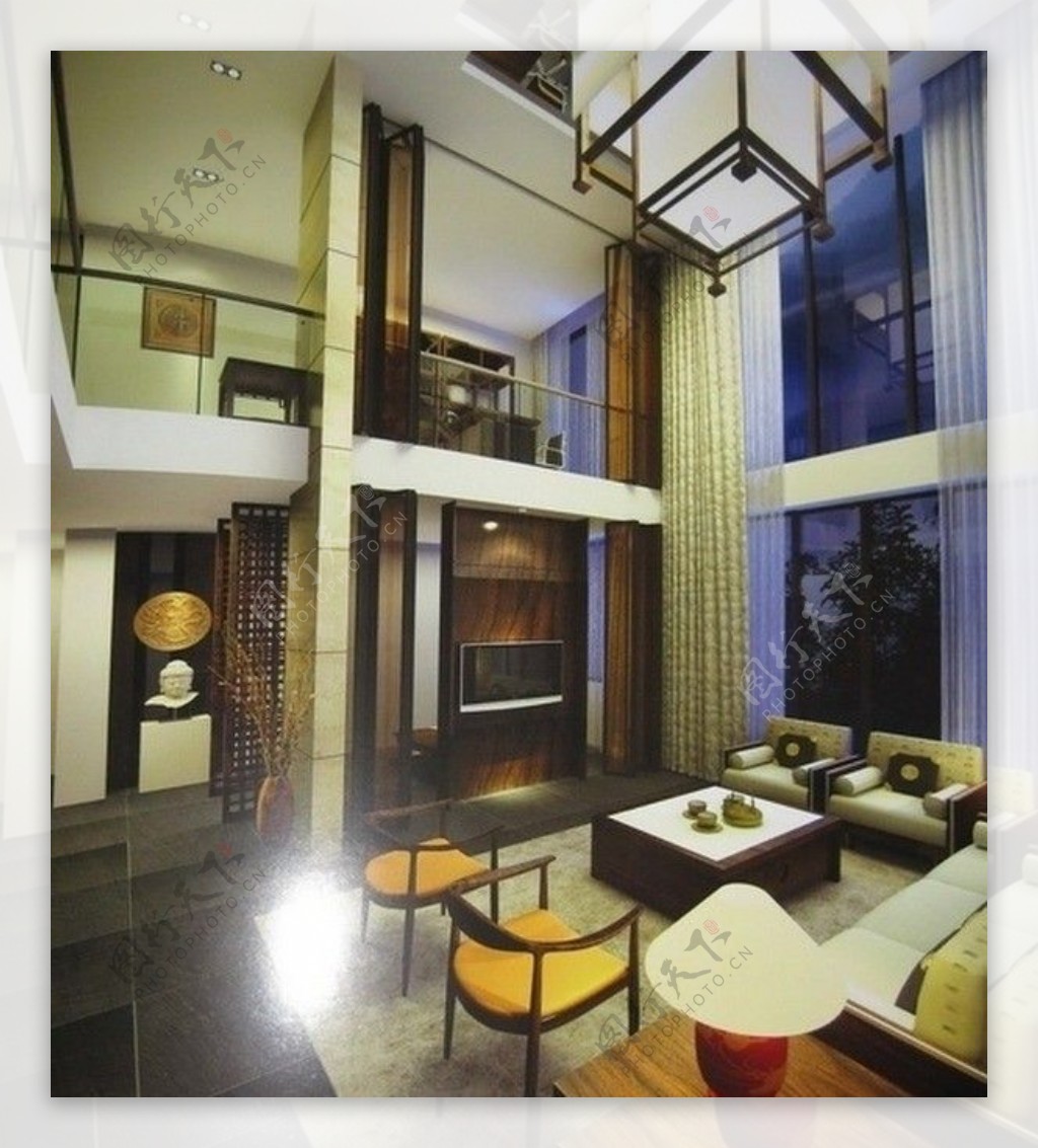 现代豪华跃层客厅图片