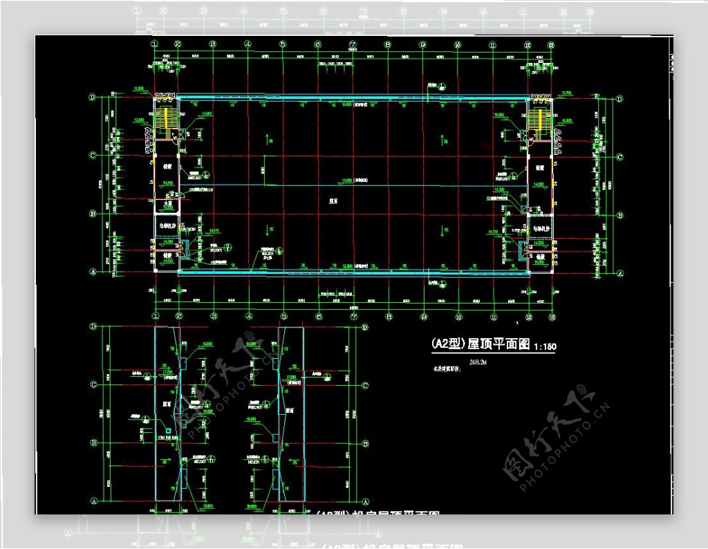 A2型厂房屋顶平面图片