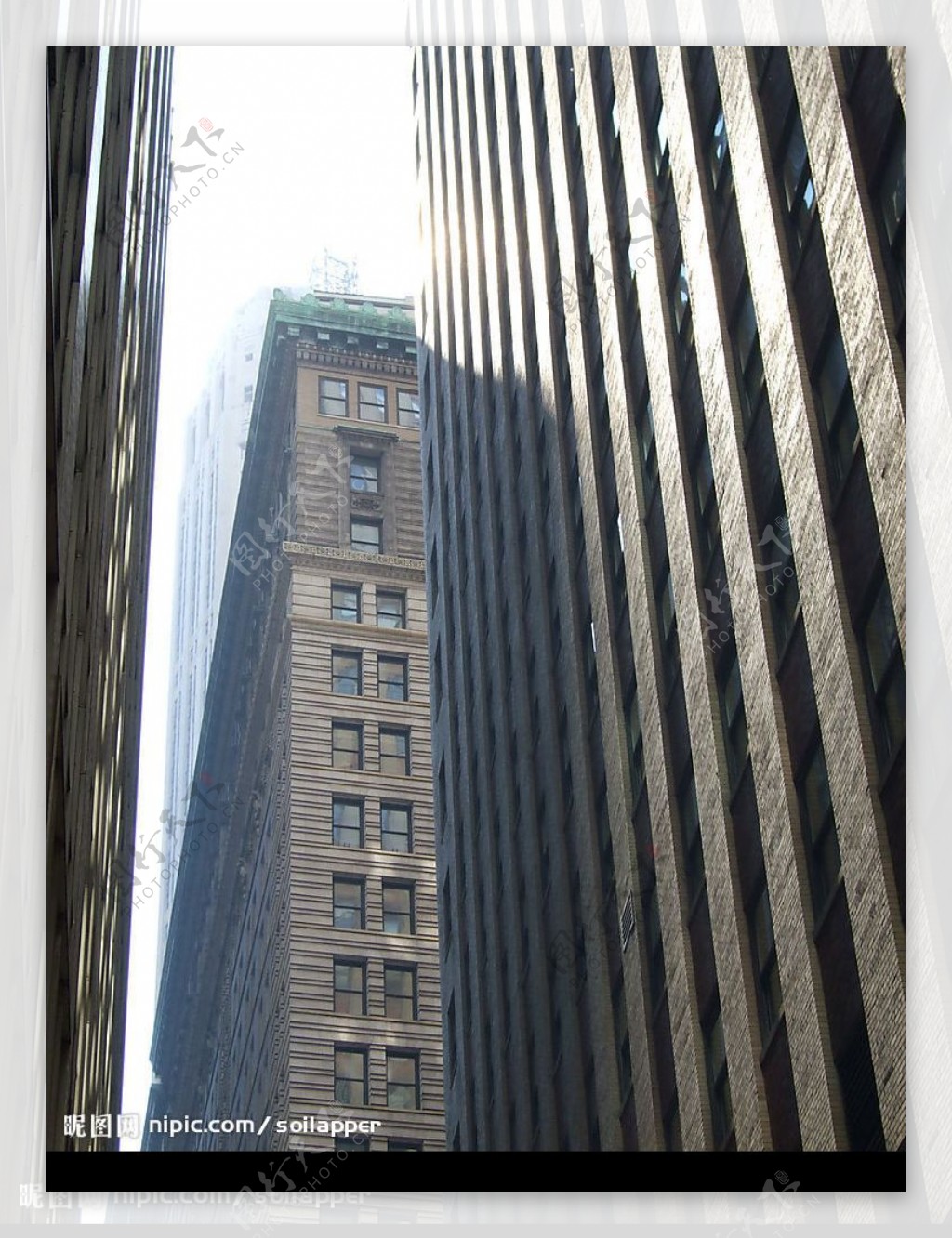 华尔街旁的高楼图片