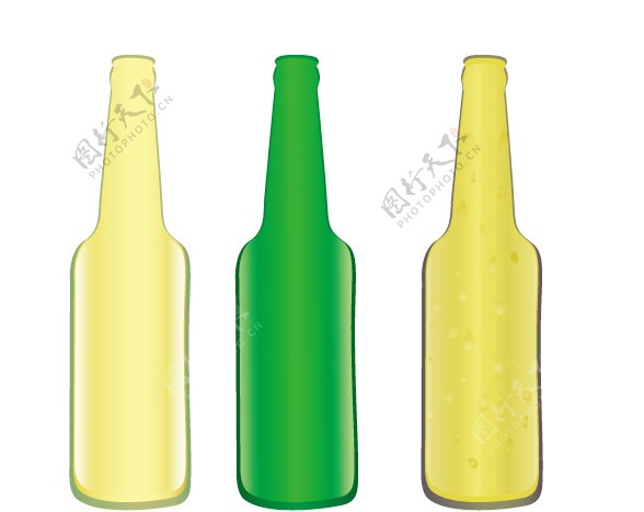啤酒瓶矢量素材AI图片
