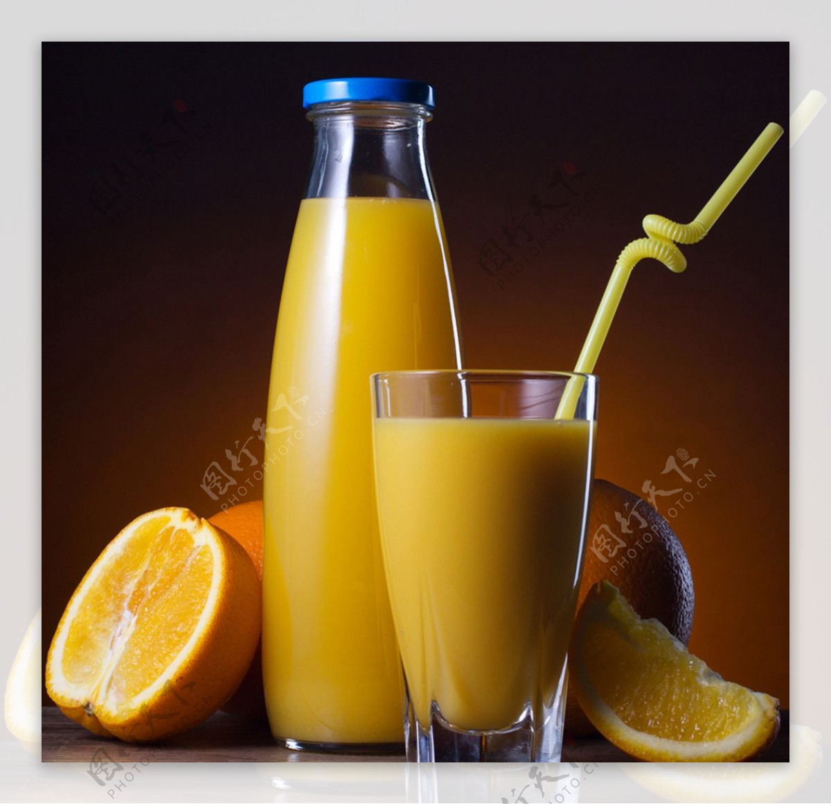 橙子汁高清图片