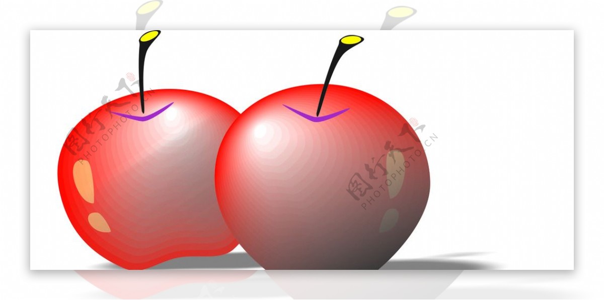卡通苹果矢量图图片