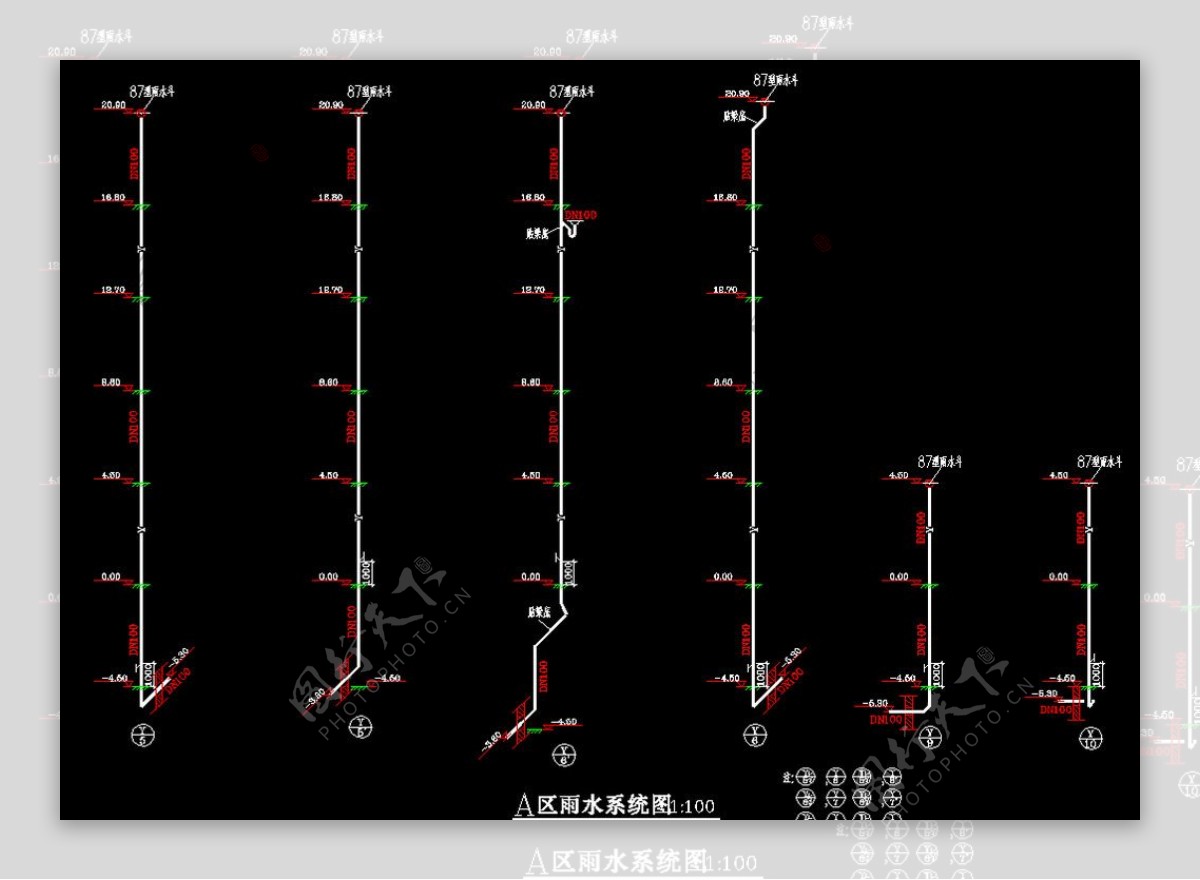 A区雨水系统图图片