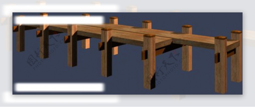 木桩桥图片