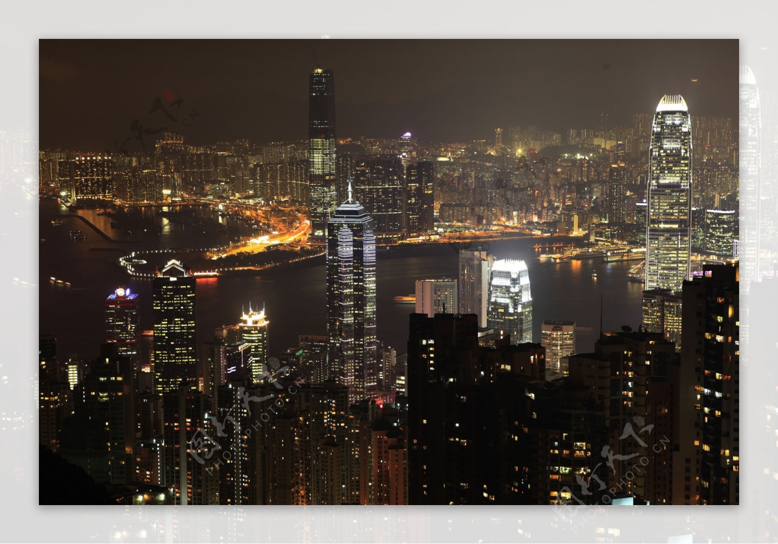 香港夜景俯览图片