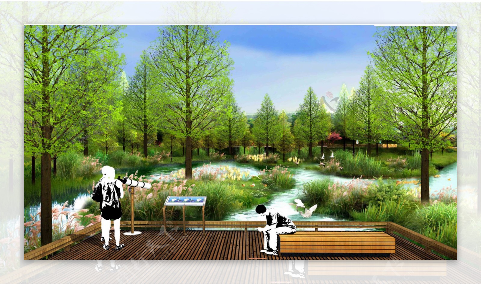 景观公园-sketchup模型_sketchup模型库_建E室内设计网!