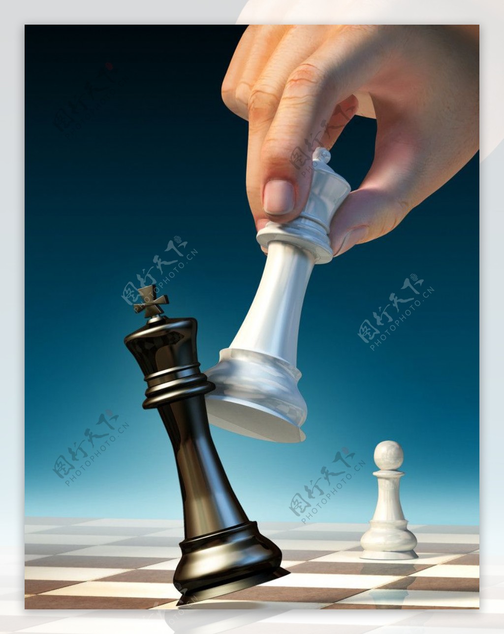 商务特写手拿国际象棋的手图片
