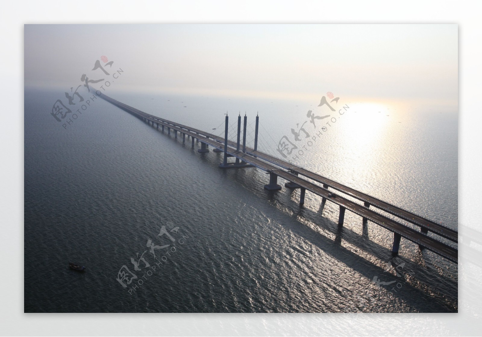 杭州湾跨海大桥俯瞰图片