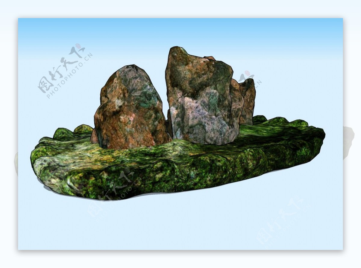 假山3D模型图片