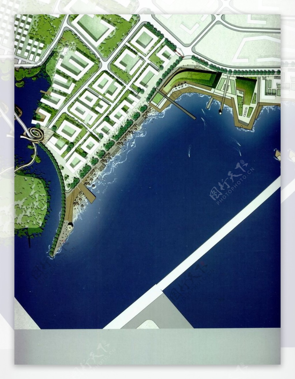 滨海景观规划清晰平面图片