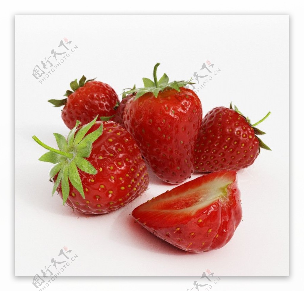 草莓三维模型图片