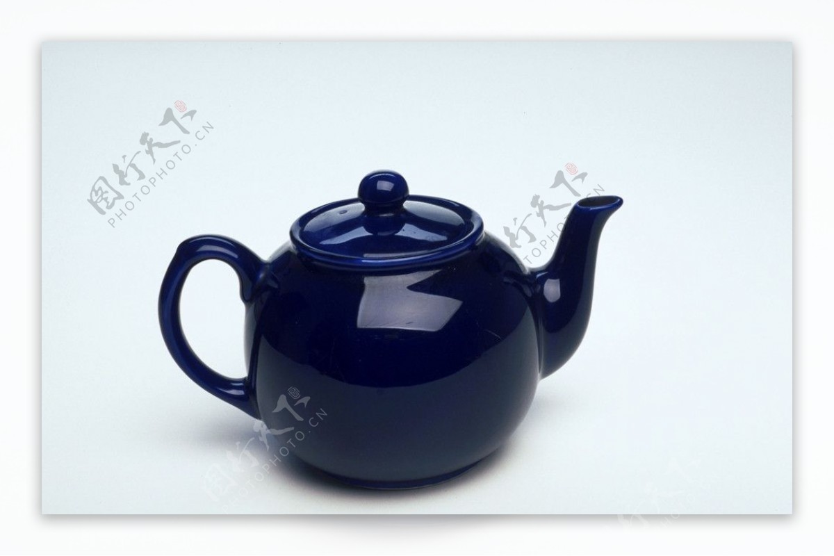 茶具茶艺茶壶深蓝色壶壶盖图片