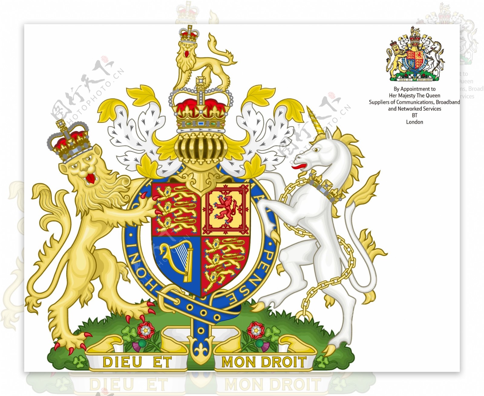 英国国徽英王徽图片