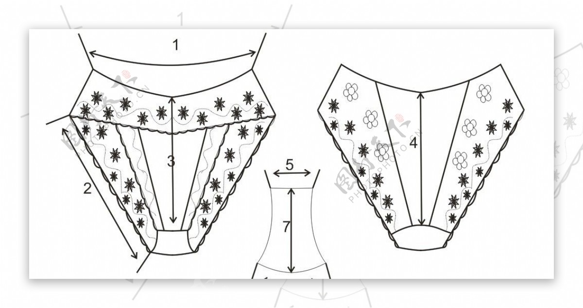 内衣设计文胸内裤丁字裤内衣工艺图片