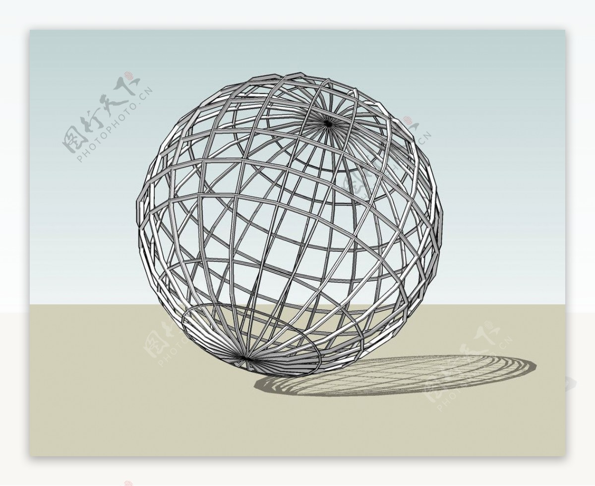 地球经纬3D模型图片