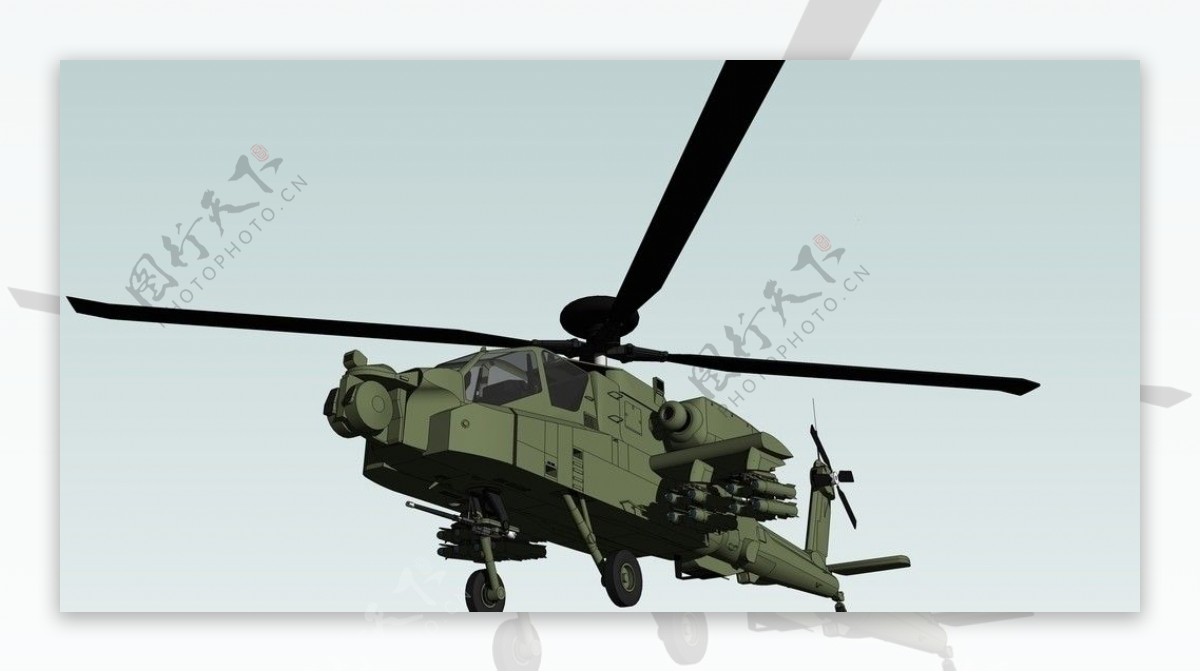 阿帕奇直升机模型图片