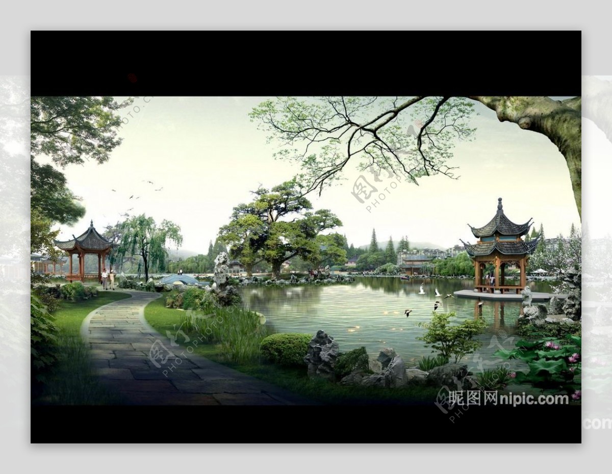 房地产园林设计效果图PSD素材图片