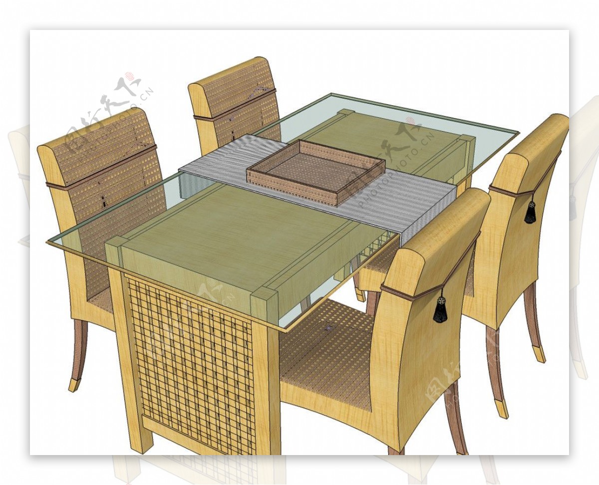 中式禅风桌椅图片