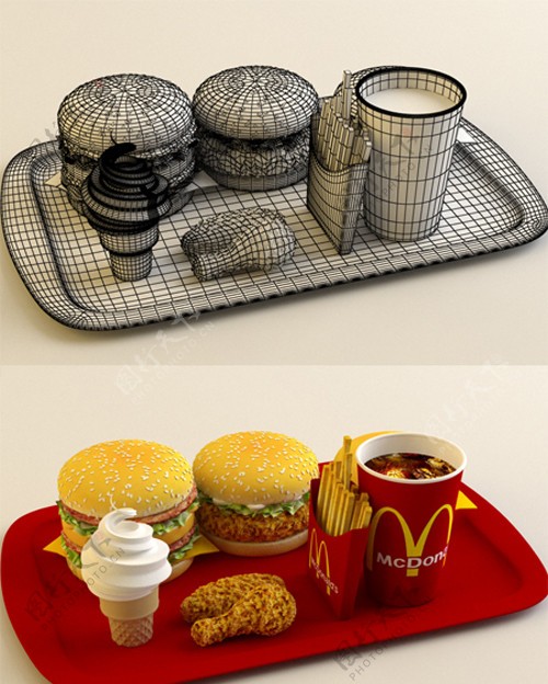 Mcdonalds3d素材图片