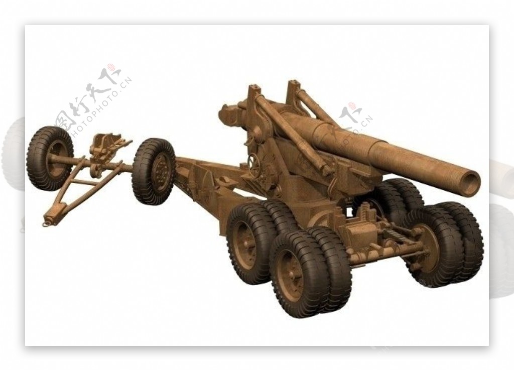 203HW自行火炮三维模型图片