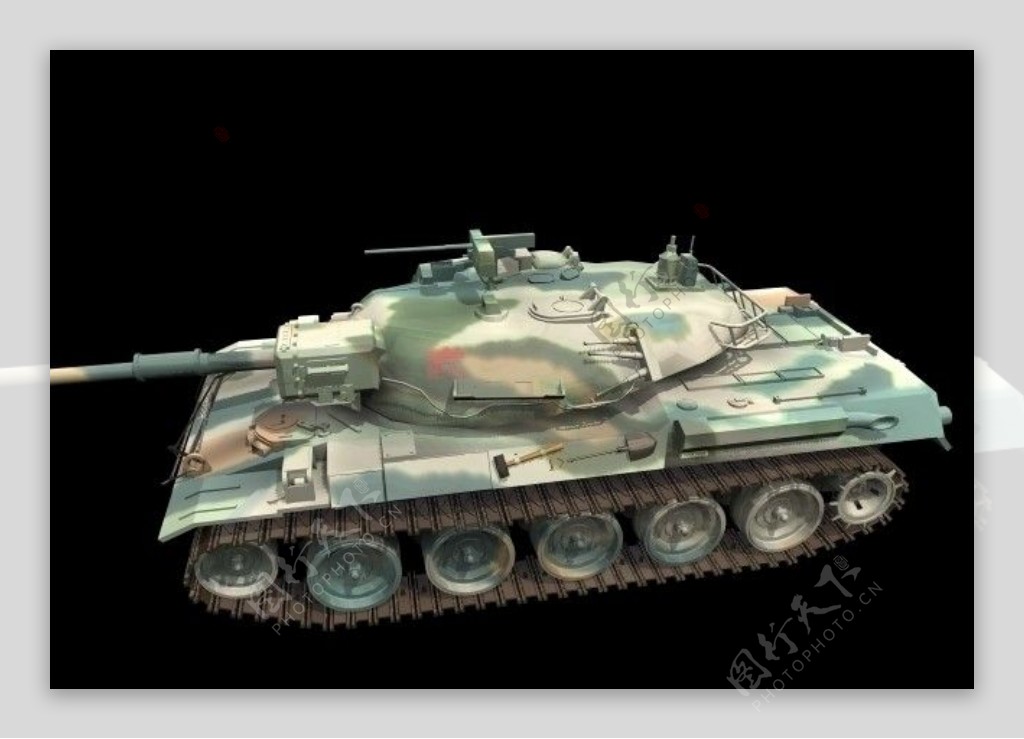 T74坦克三维模型图片