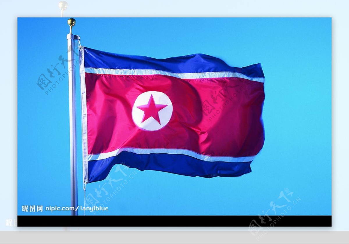 朝鲜国旗图片