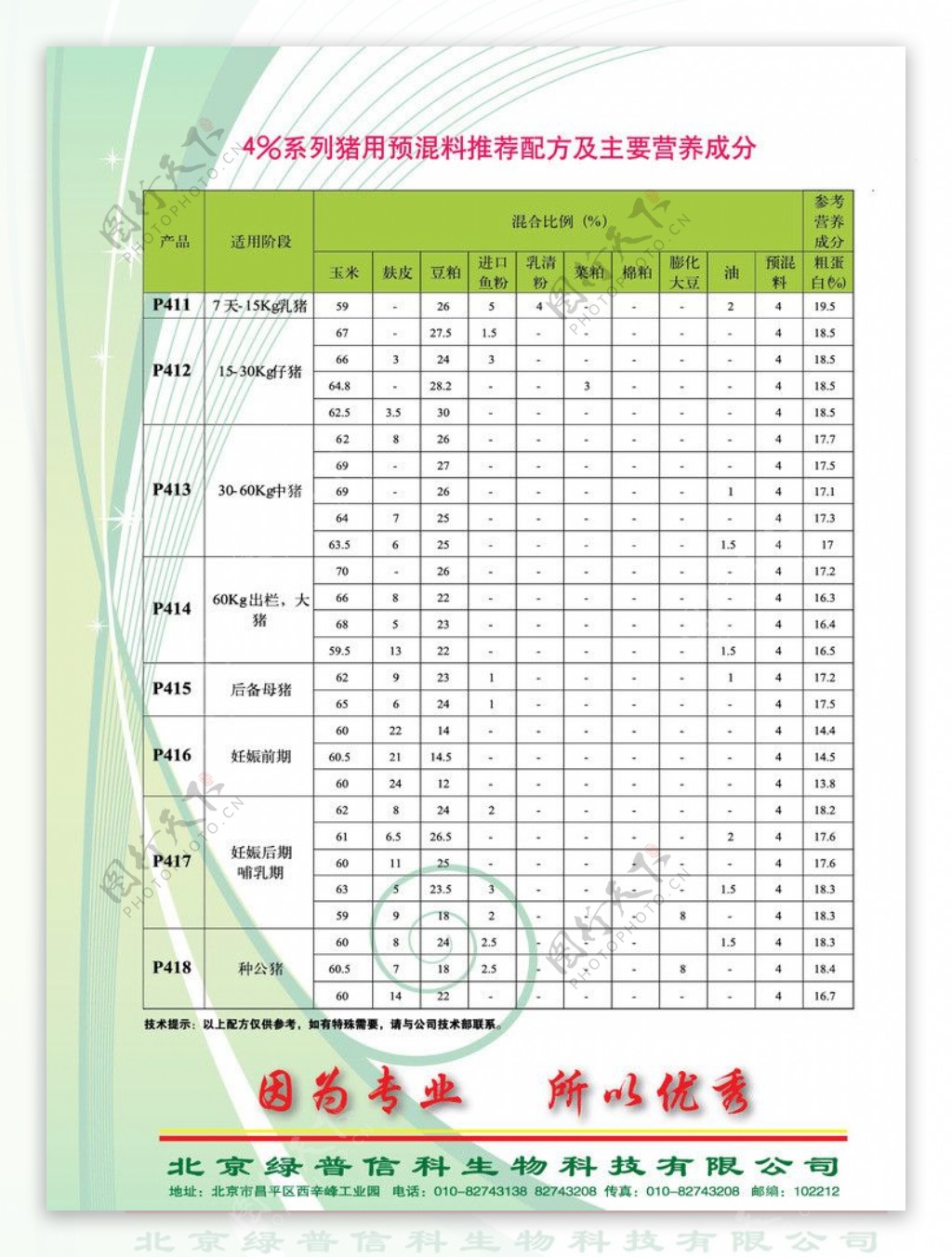 猪单页图片