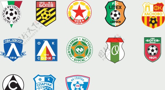 全球2487个足球俱乐部球队标志保加利亚图片