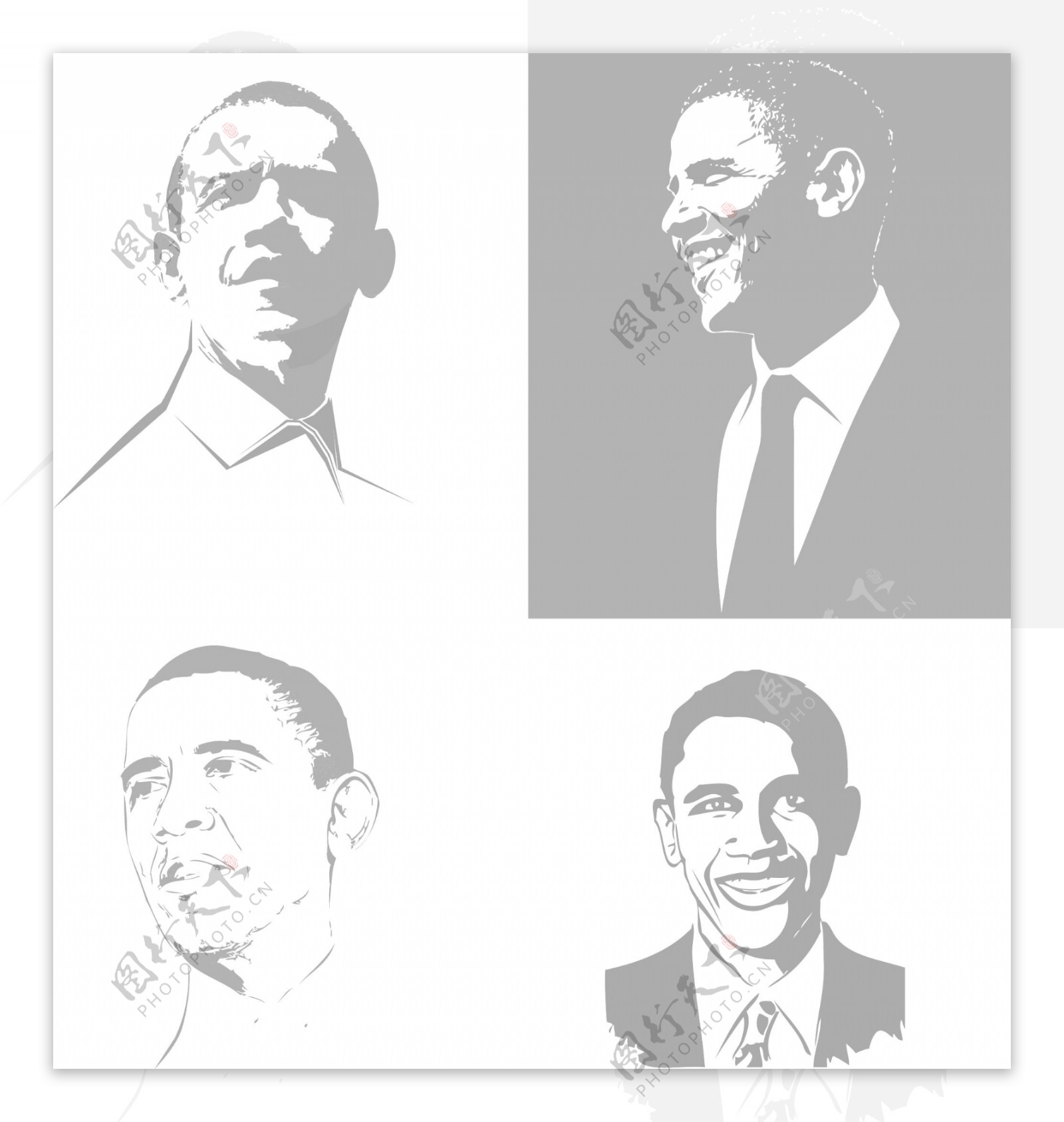 奥巴马obama矢量图片