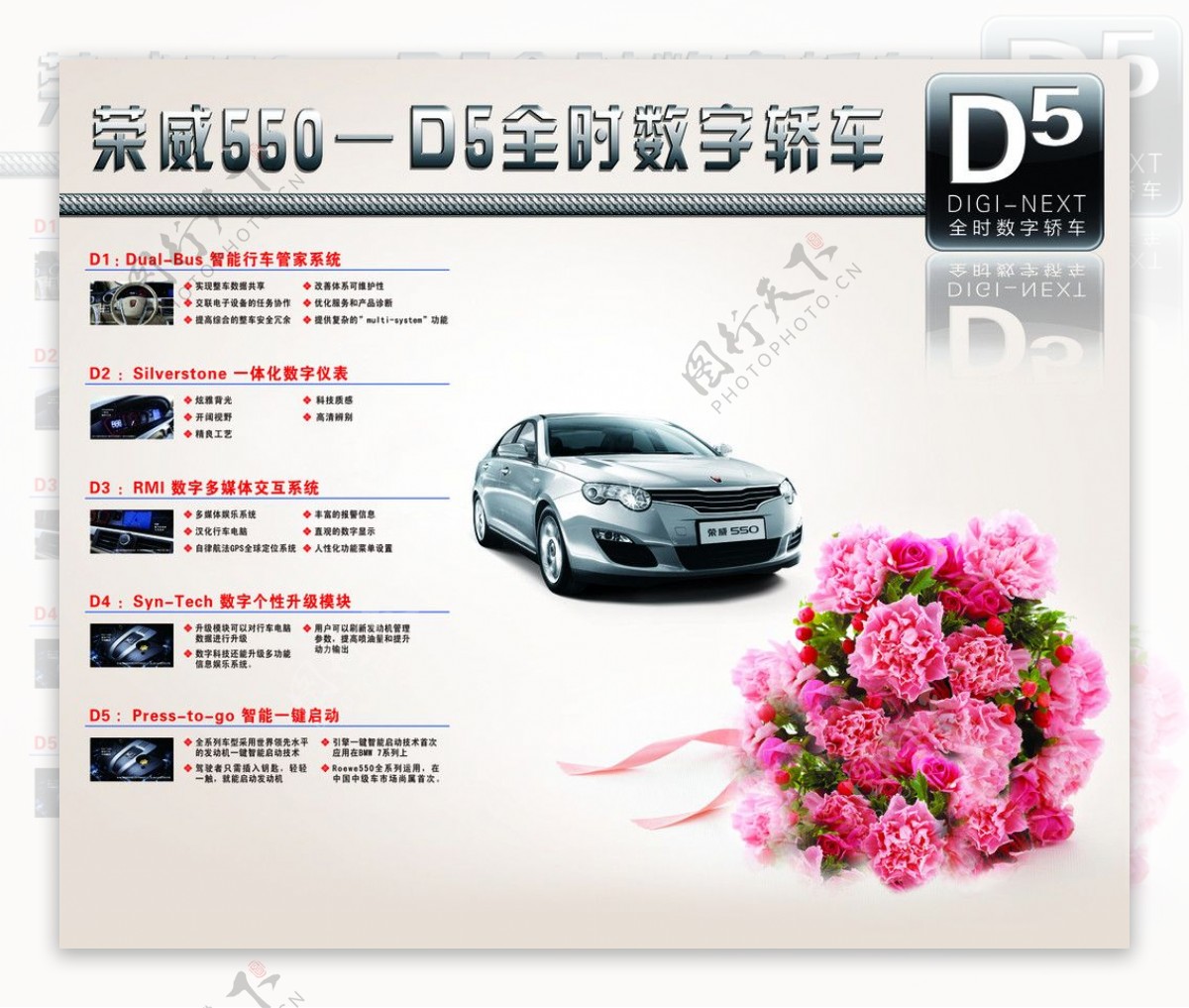 荣威D5宣传单页图片