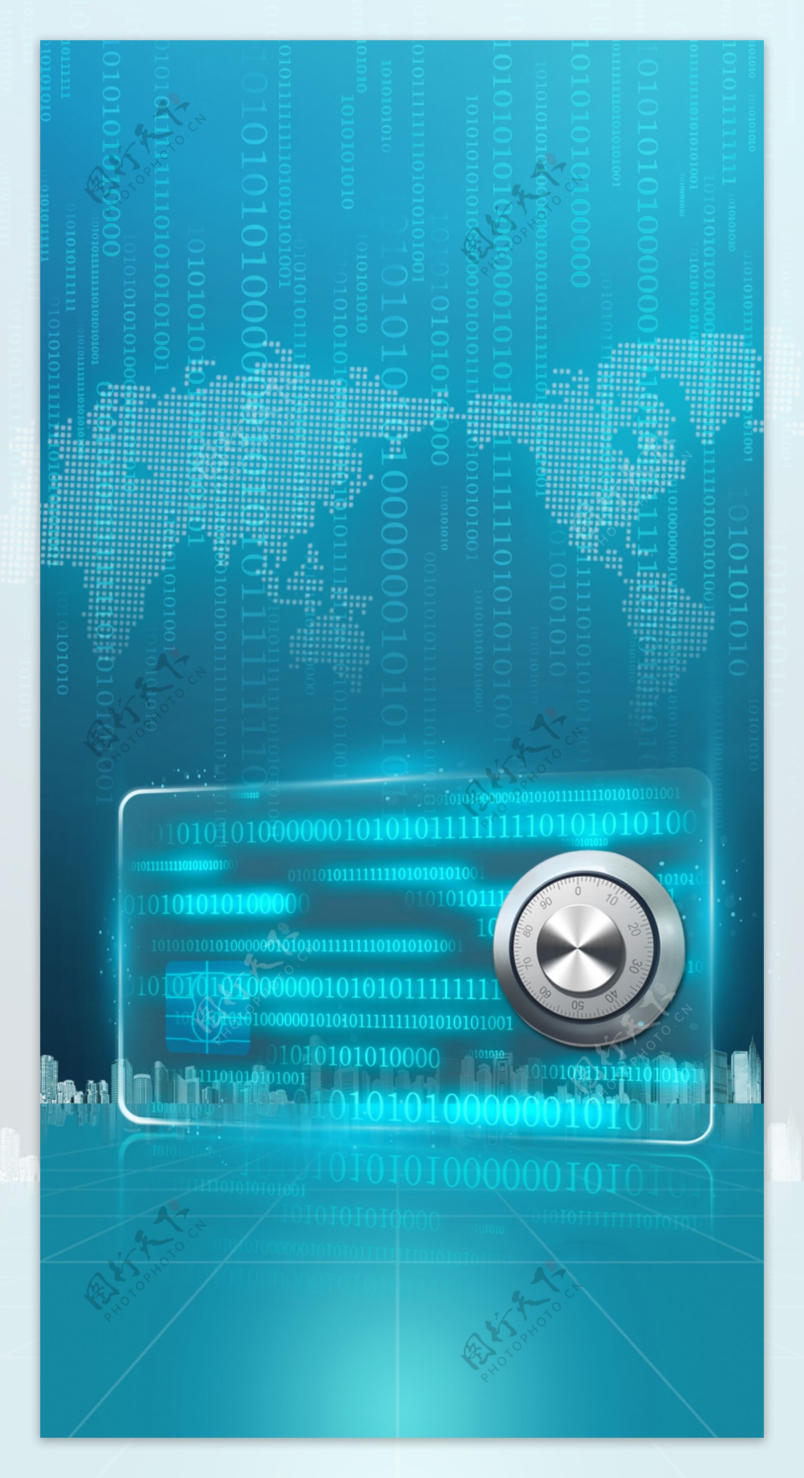 银行卡电子安全科技锁图片