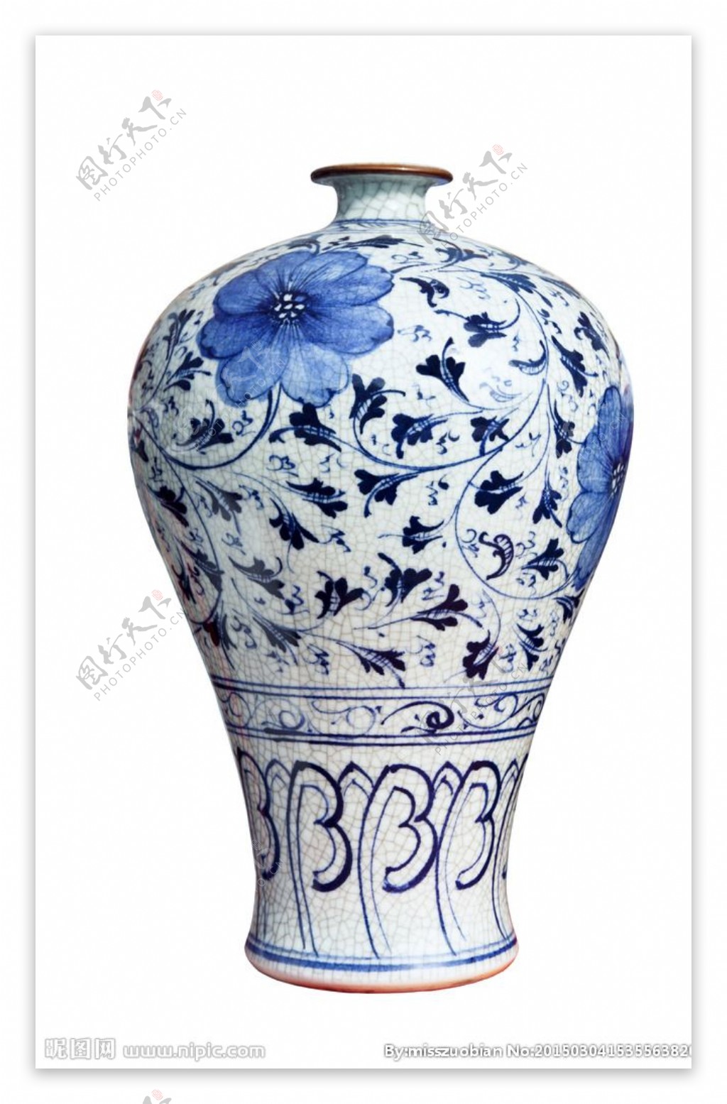 青花瓷瓶古董花瓶高清图片
