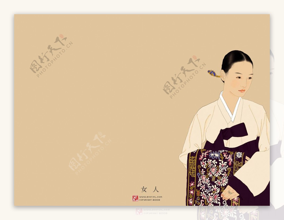 韩国古代仕女图片