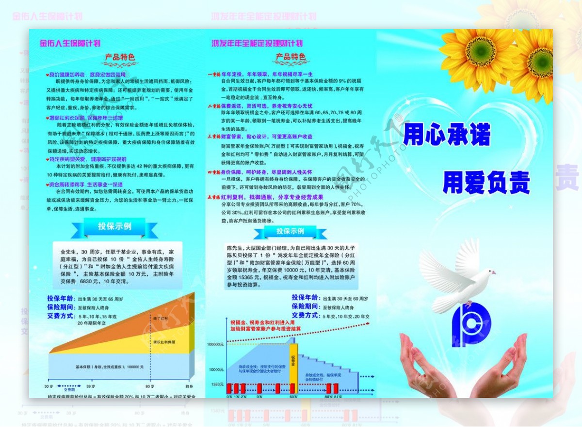 太平洋三折页双面图片