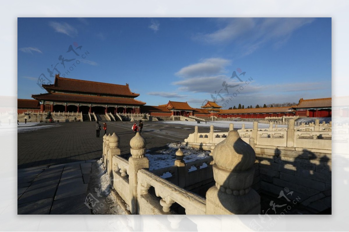 故宫雪景图片