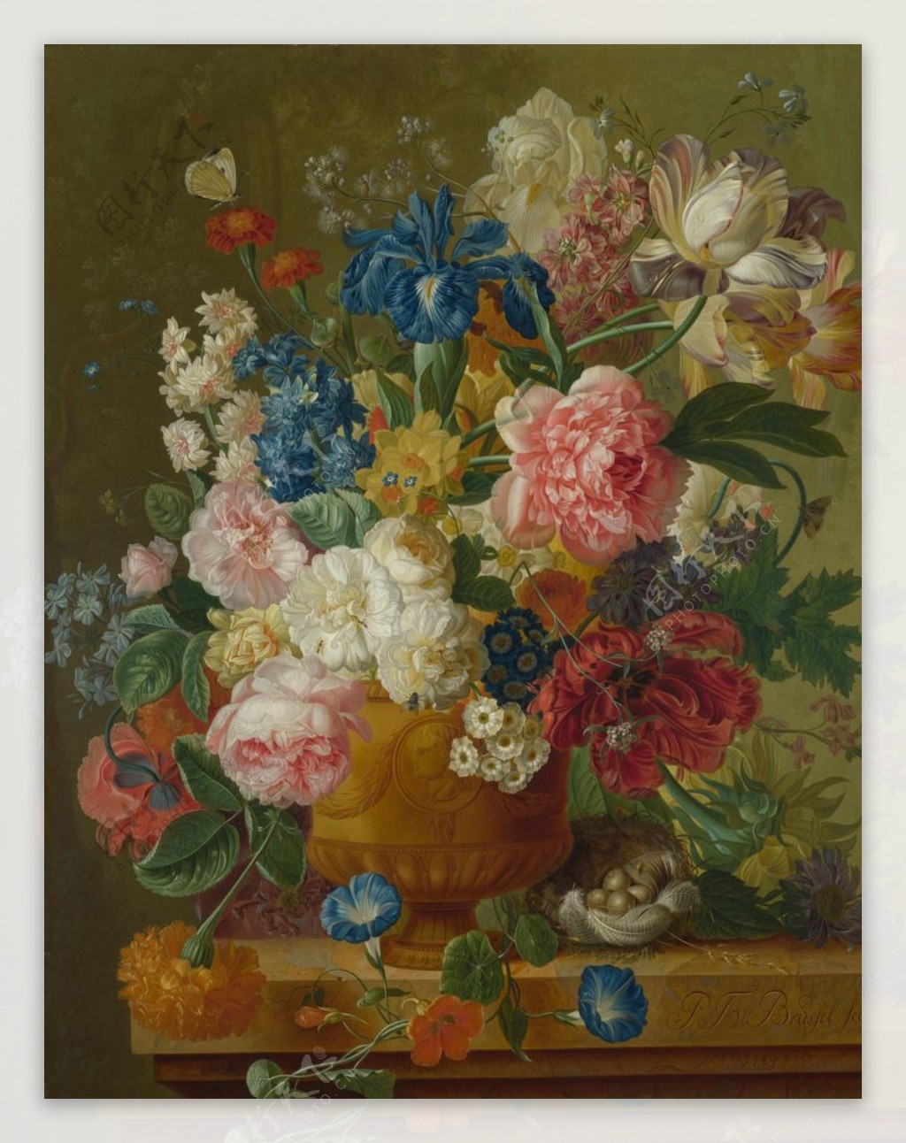 古典花卉油画图片