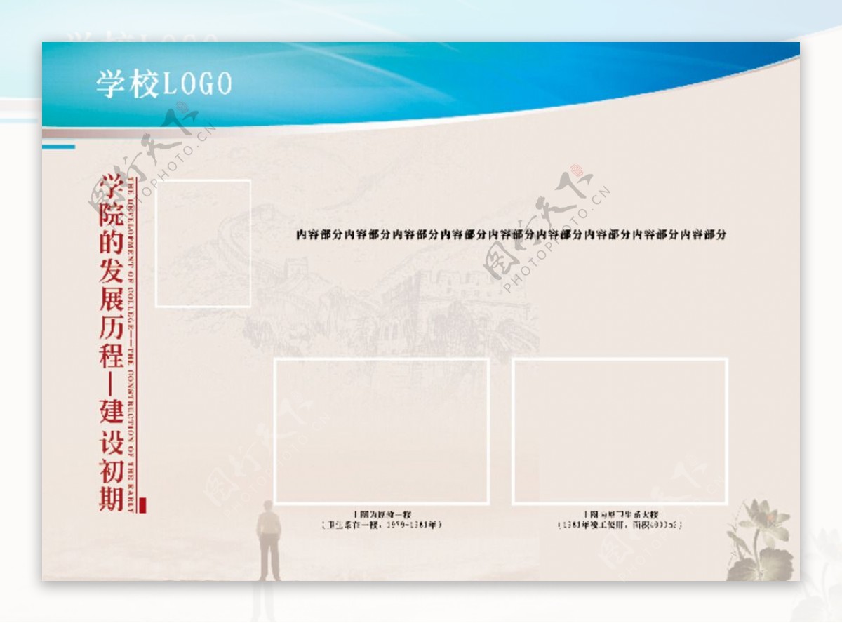 学院发展历程展板图片
