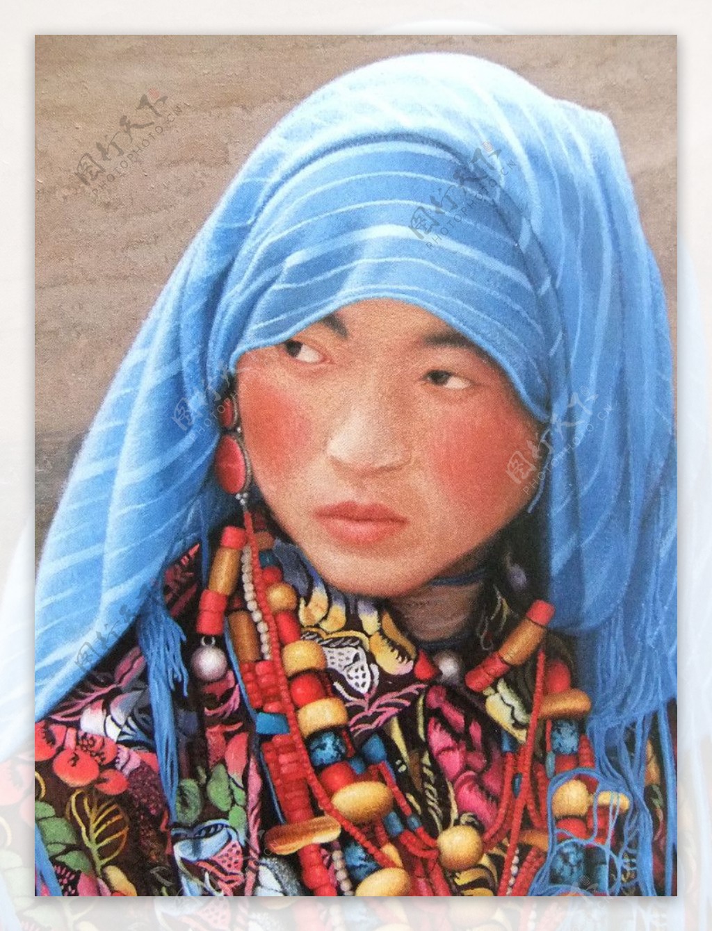 藏女肖像图片