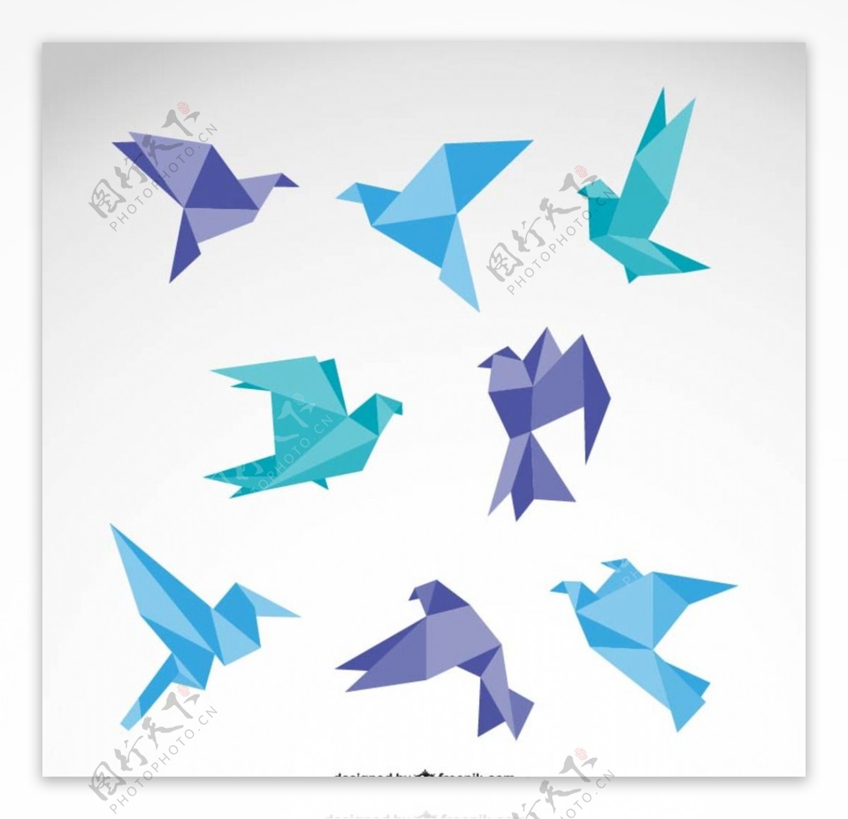 折纸风格素材飞鸟格式图片