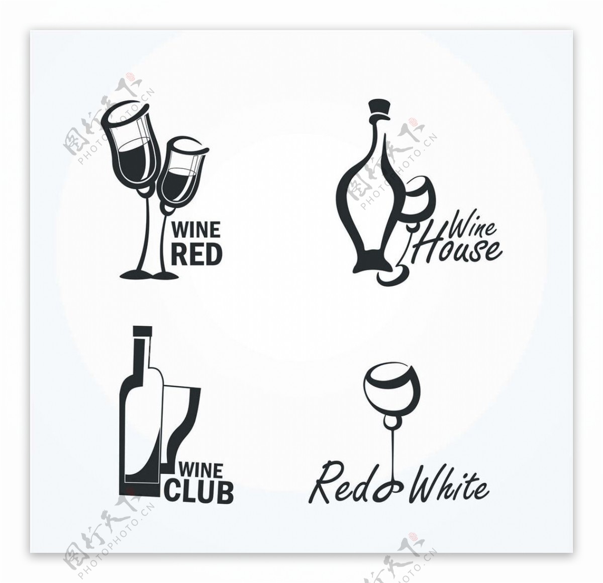 红酒图标商标图片