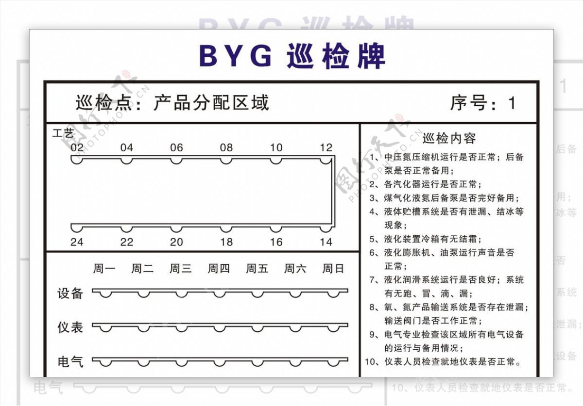 巡检牌图片