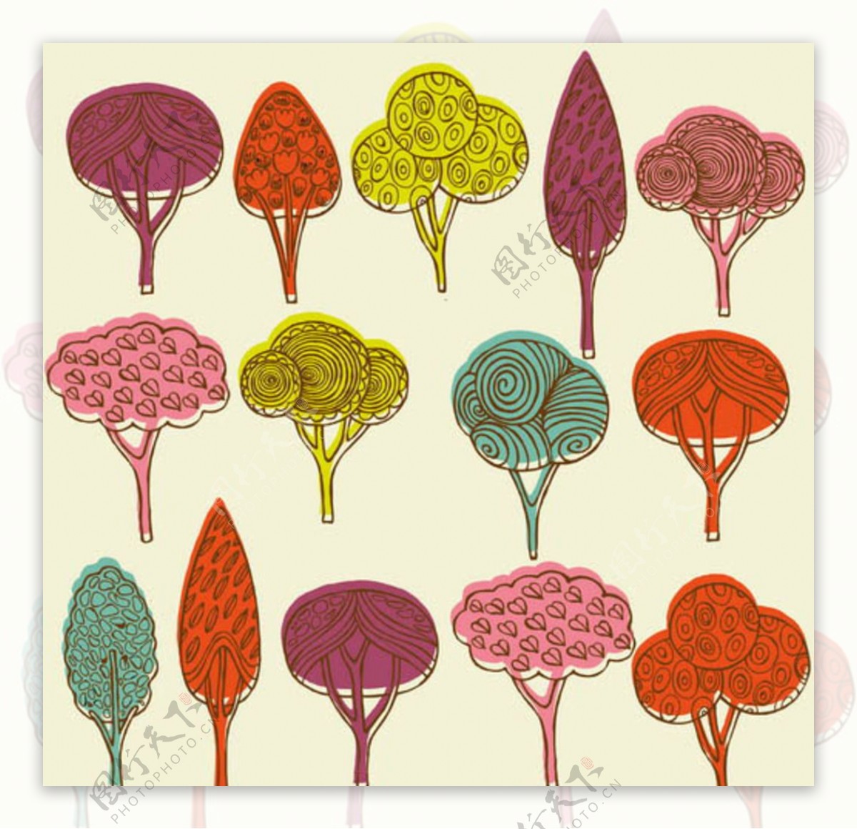 树木与树叶等主题创意设计图片