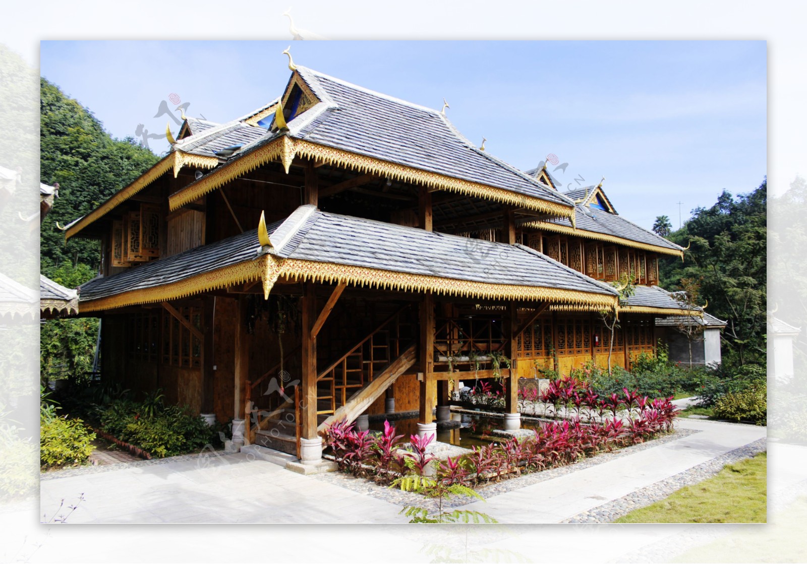 云南傣族建筑景观图片