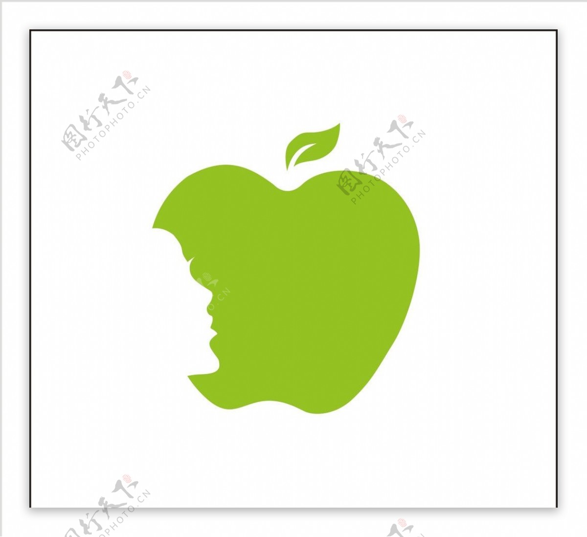 青苹果标志图片