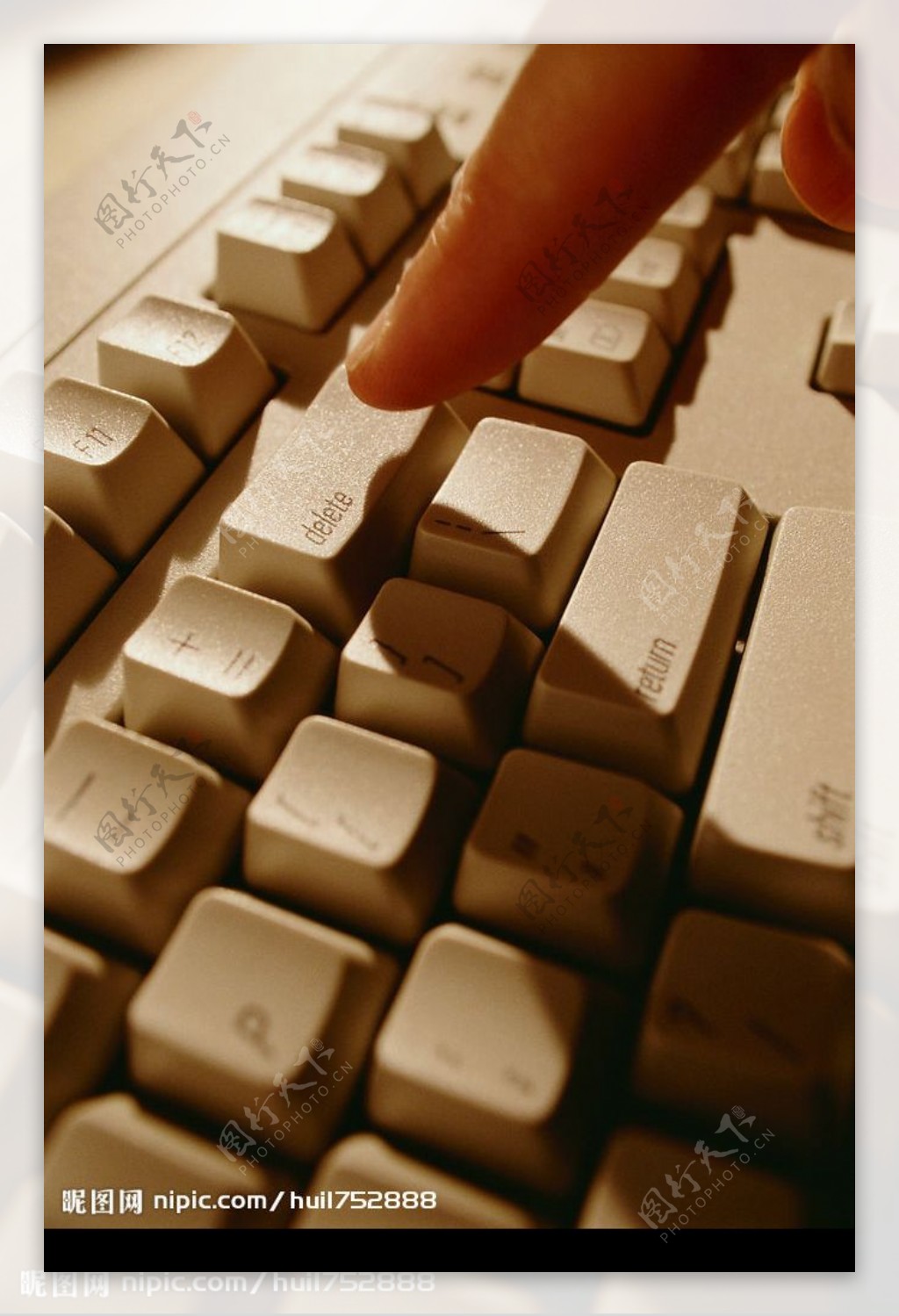 手按键盘图片