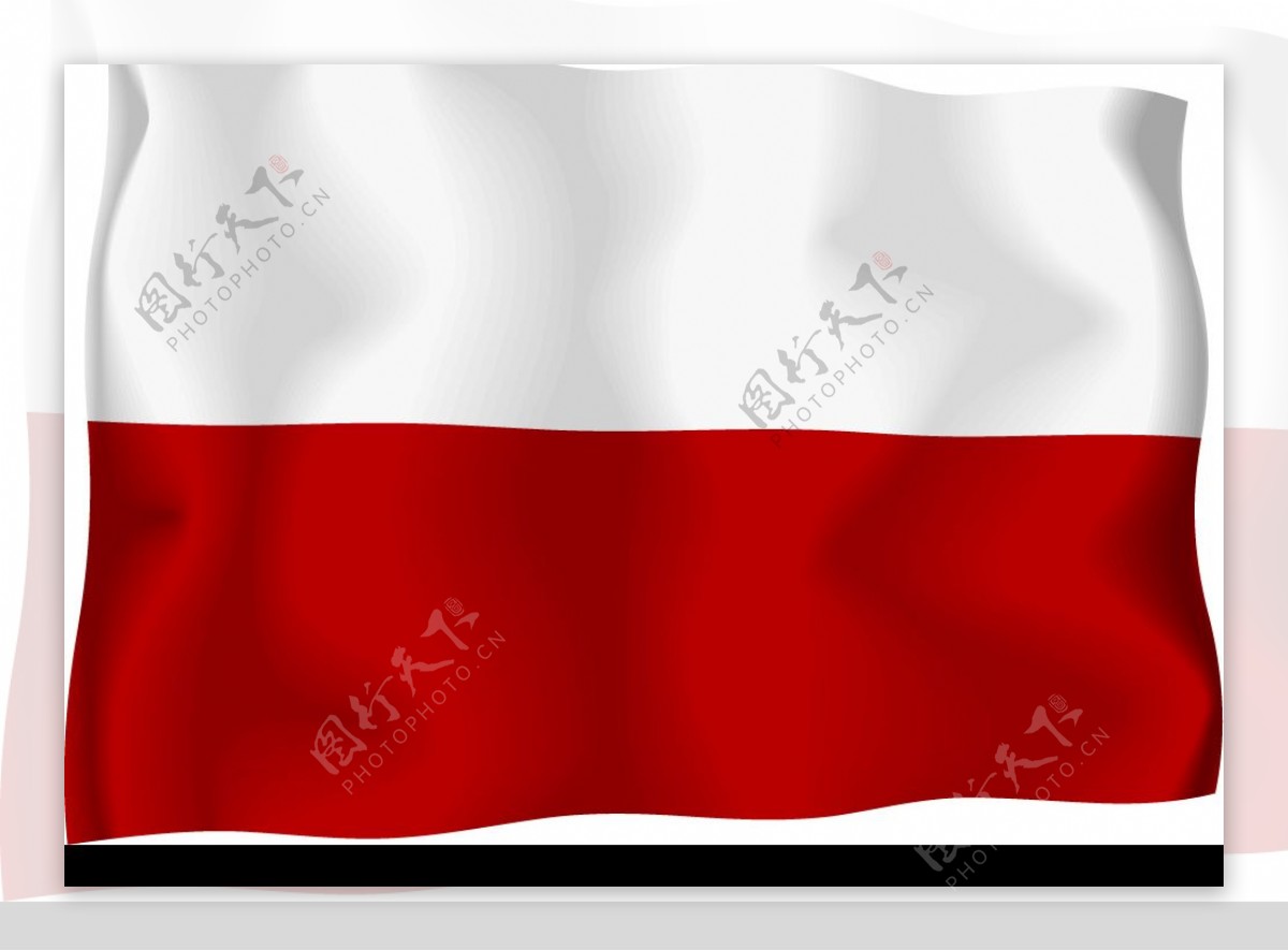 矢量波兰共和国国旗图片