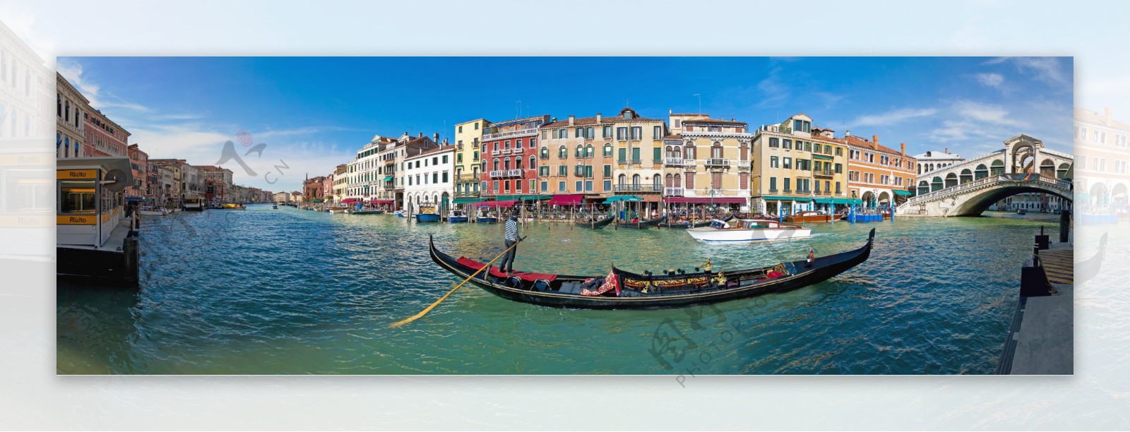 威尼斯水城全景宽幅高图片